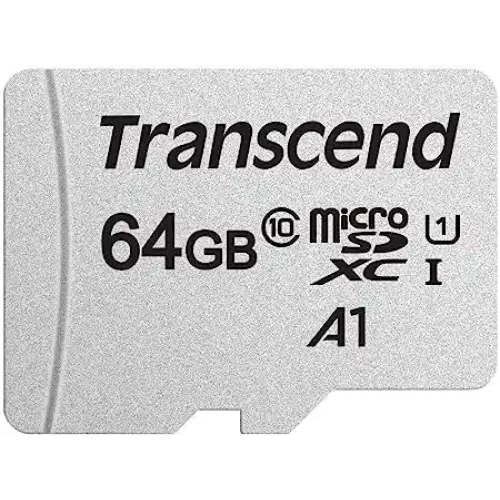 Transcend 64GB MicroSDXC/SDHC 300S Class 10 Memory Card (TS64GUSD300S)